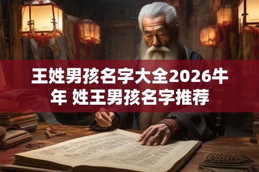 王姓男孩名字大全2026牛年 姓王男孩名字推荐