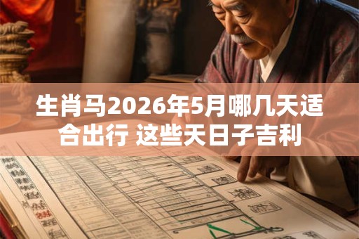 生肖马2026年5月哪几天适合出行 这些天日子吉利