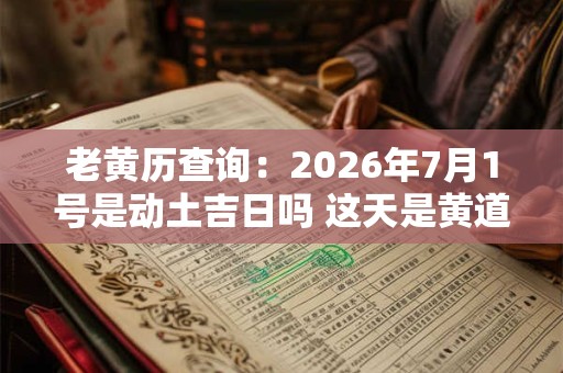 老黄历查询：2026年7月1号是动土吉日吗 这天是黄道吉日吗