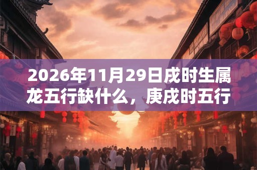 2026年11月29日戌时生属龙五行缺什么，庚戌时五行缺什么