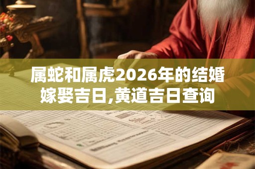 属蛇和属虎2026年的结婚嫁娶吉日,黄道吉日查询