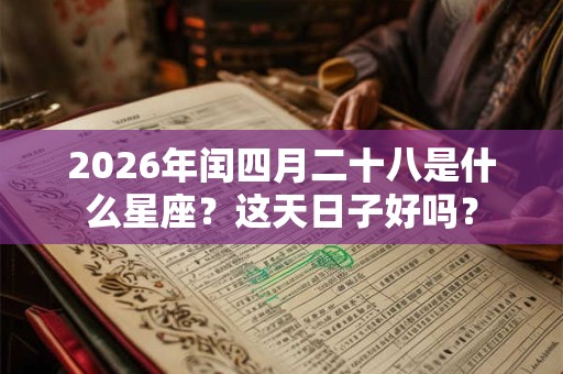 2026年闰四月二十八是什么星座？这天日子好吗？