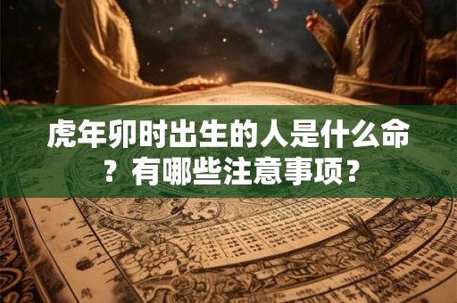 虎年卯时出生的人是什么命？有哪些注意事项？