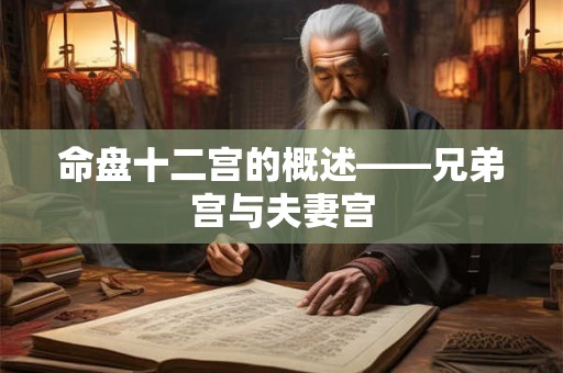 命盘十二宫的概述——兄弟宫与夫妻宫