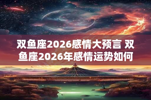 双鱼座2026感情大预言 双鱼座2026年感情运势如何