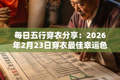 每日五行穿衣分享：2026年2月23日穿衣最佳幸运色