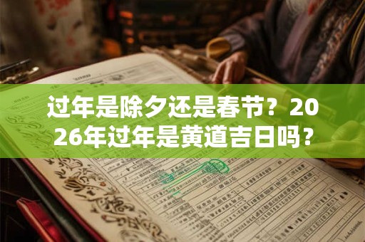 过年是除夕还是春节？2026年过年是黄道吉日吗？