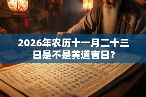 2026年农历十一月二十三日是不是黄道吉日？