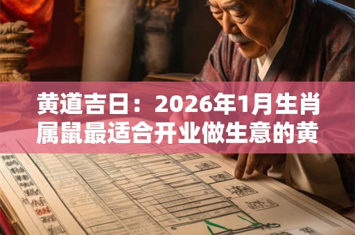 黄道吉日：2026年1月生肖属鼠最适合开业做生意的黄道吉日