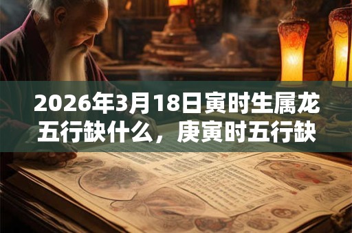 2026年3月18日寅时生属龙五行缺什么，庚寅时五行缺什么