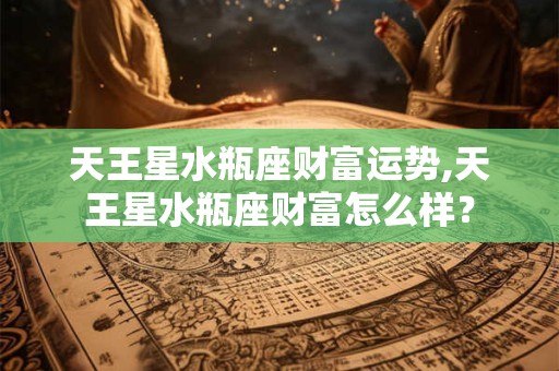天王星水瓶座财富运势,天王星水瓶座财富怎么样？