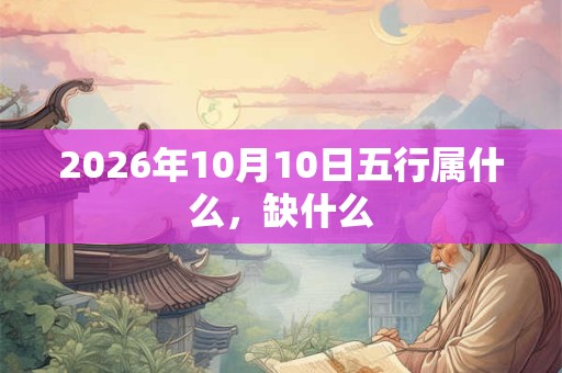 2026年10月10日五行属什么，缺什么