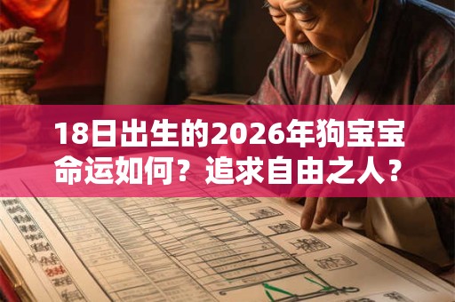 18日出生的2026年狗宝宝命运如何？追求自由之人？