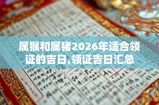 属猴和属猪2026年适合领证的吉日,领证吉日汇总