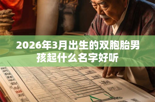 2026年3月出生的双胞胎男孩起什么名字好听
