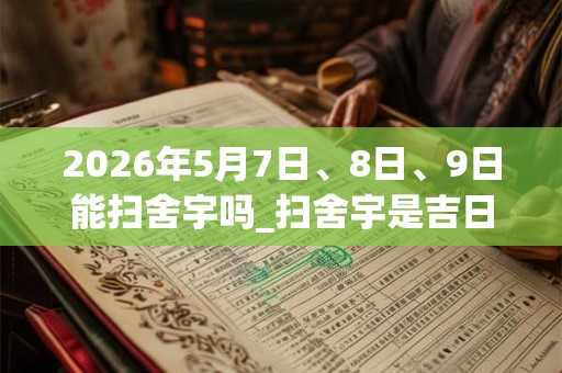 2026年5月7日、8日、9日能扫舍宇吗_扫舍宇是吉日吗