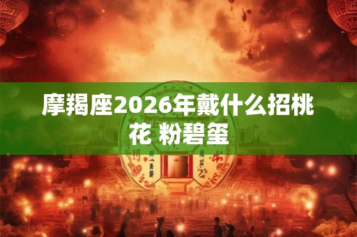 摩羯座2026年戴什么招桃花 粉碧玺