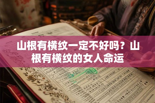 山根有横纹一定不好吗？山根有横纹的女人命运