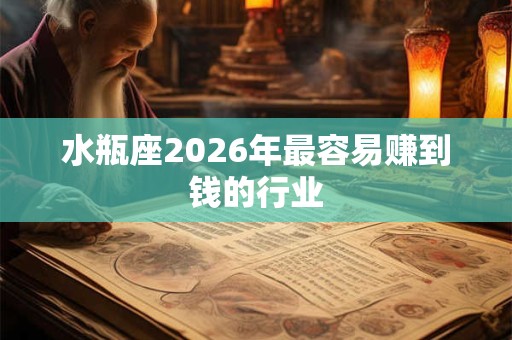 水瓶座2026年最容易赚到钱的行业