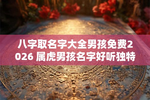 八字取名字大全男孩免费2026 属虎男孩名字好听独特