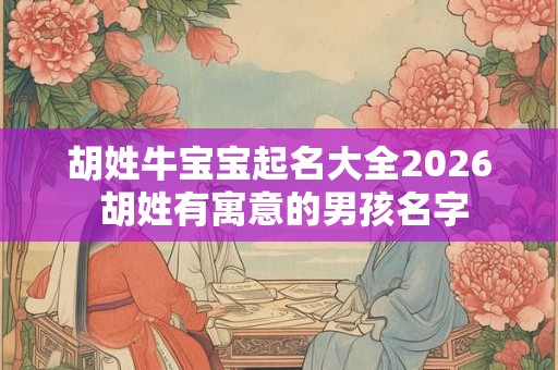 胡姓牛宝宝起名大全2026 胡姓有寓意的男孩名字