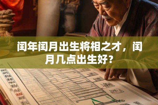 闰年闰月出生将相之才，闰月几点出生好？