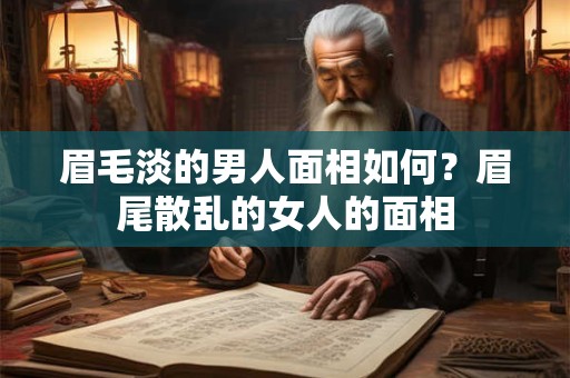 眉毛淡的男人面相如何？眉尾散乱的女人的面相