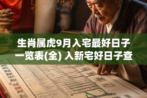 生肖属虎9月入宅最好日子一览表(全) 入新宅好日子查询 生肖属虎9月入宅最好日子一览表(全) 入新宅好日子查询