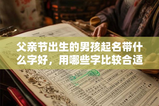 父亲节出生的男孩起名带什么字好，用哪些字比较合适