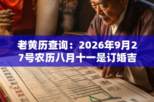 老黄历查询：2026年9月27号农历八月十一是订婚吉日吗