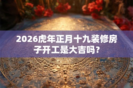 2026虎年正月十九装修房子开工是大吉吗？
