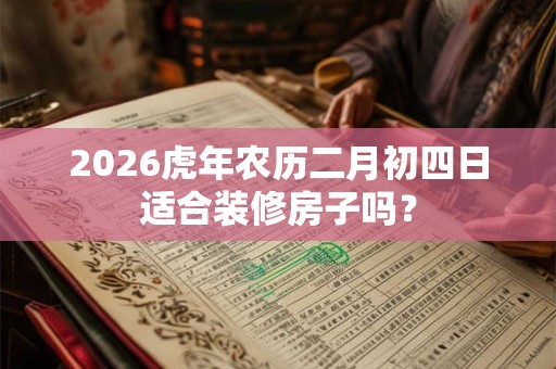 2026虎年农历二月初四日适合装修房子吗？