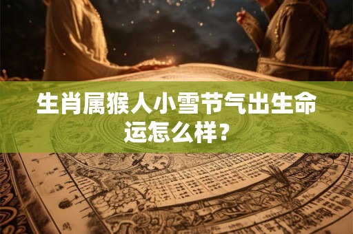 生肖属猴人小雪节气出生命运怎么样？