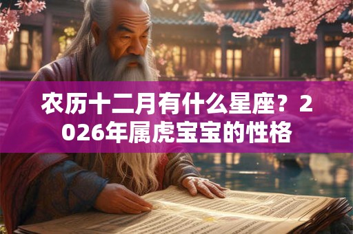 农历十二月有什么星座？2026年属虎宝宝的性格