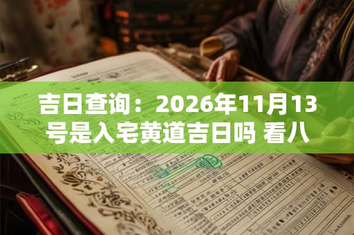 吉日查询：2026年11月13号是入宅黄道吉日吗 看八字定吉日