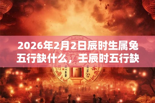 2026年2月2日辰时生属兔五行缺什么，壬辰时五行缺什么