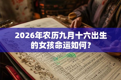 2026年农历九月十六出生的女孩命运如何？