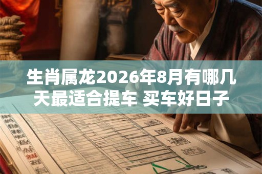 生肖属龙2026年8月有哪几天最适合提车 买车好日子分析