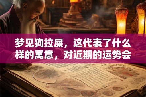 梦见狗拉屎，这代表了什么样的寓意，对近期的运势会有什么样的改变