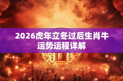2026虎年立冬过后生肖牛运势运程详解
