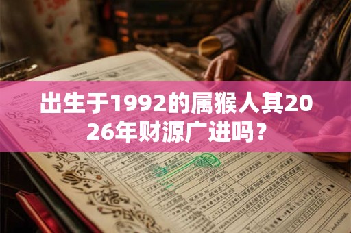 出生于1992的属猴人其2026年财源广进吗？
