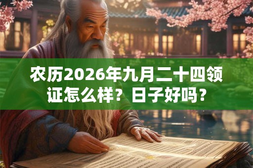 农历2026年九月二十四领证怎么样？日子好吗？