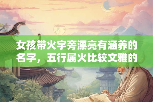 女孩带火字旁漂亮有涵养的名字，五行属火比较文雅的字