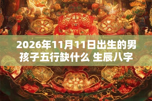 2026年11月11日出生的男孩子五行缺什么 生辰八字高分取名