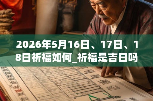 2026年5月16日、17日、18日祈福如何_祈福是吉日吗