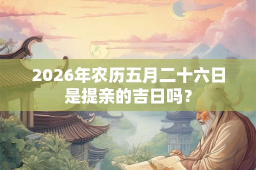 2026年农历五月二十六日是提亲的吉日吗？