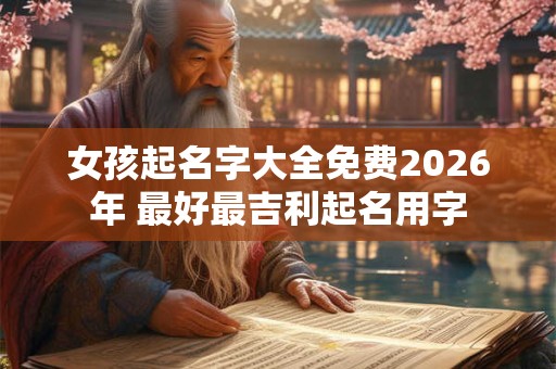 女孩起名字大全免费2026年 最好最吉利起名用字