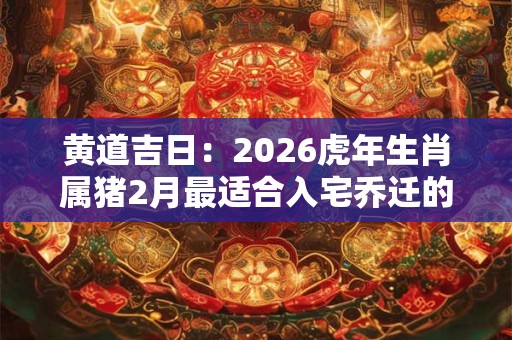 黄道吉日：2026虎年生肖属猪2月最适合入宅乔迁的吉日查询