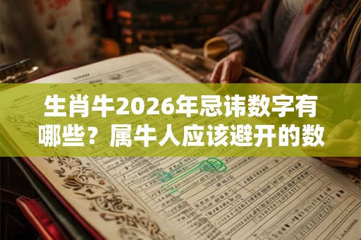 生肖牛2026年忌讳数字有哪些？属牛人应该避开的数字