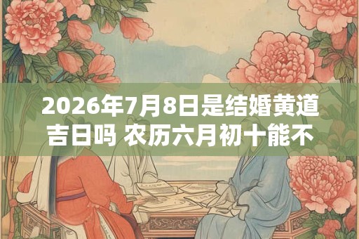 2026年7月8日是结婚黄道吉日吗 农历六月初十能不能办婚礼
